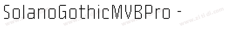 SolanoGothicMVBPro 字体转换